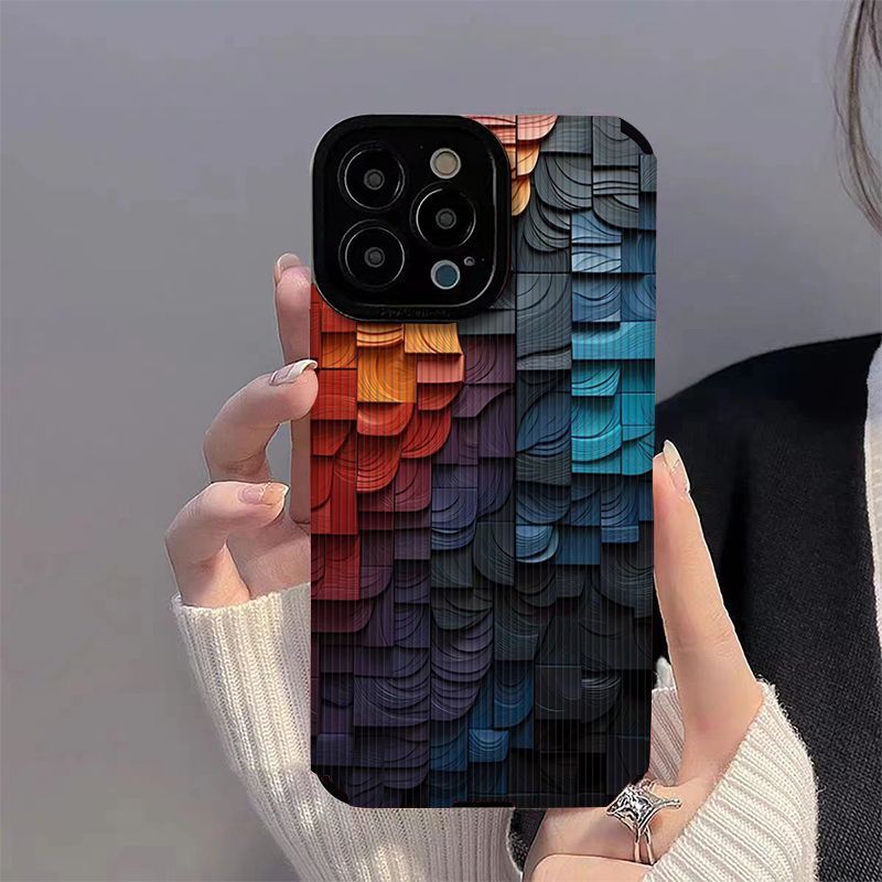 Khối gỗ ba chiều iPhone15 Apple 14 / 13 Bao gồm tất cả 11 Vỏ điện thoại 12 Chống sốc 7P8P Chống bụi 