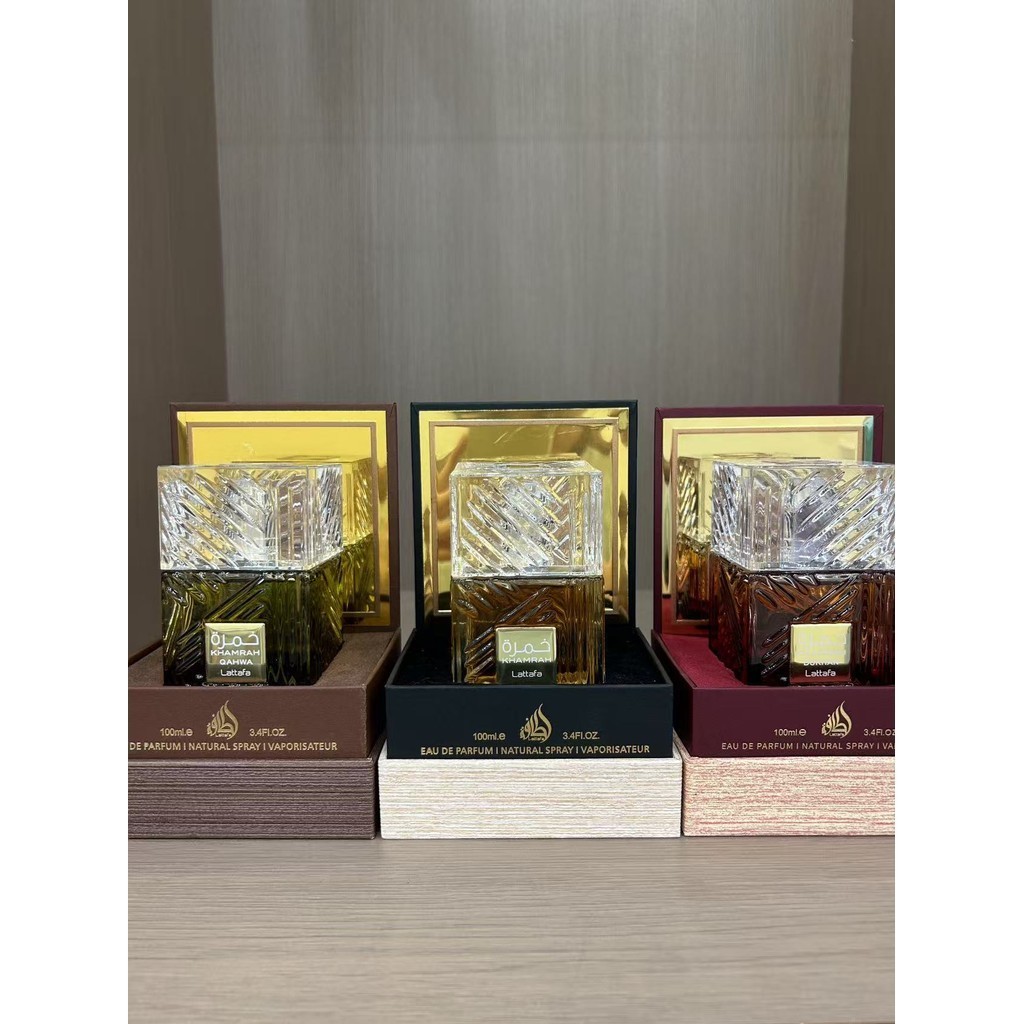 COD Lattafa Khamrah/Khamrah Qahwa 100ML Xịt thơm Trung Đông Dài lâu