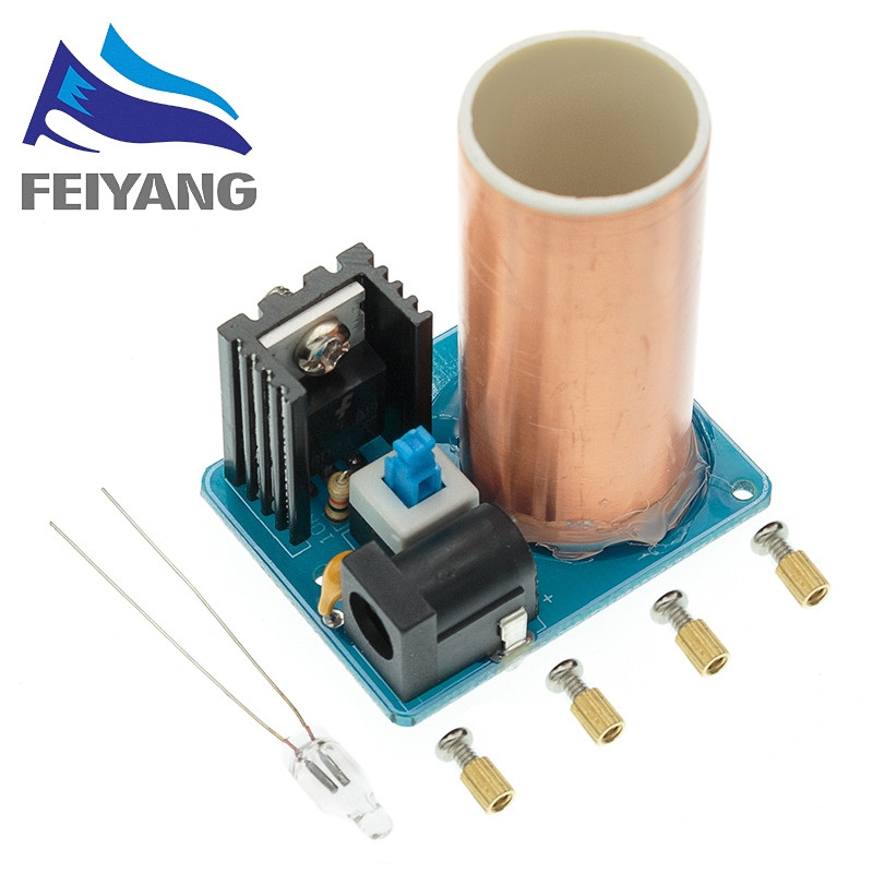 Bd243 Mini Tesla Coil Kit Đạo cụ ma thuật DIY Hollow Lamp Part DIY Technology Electronics BD243C