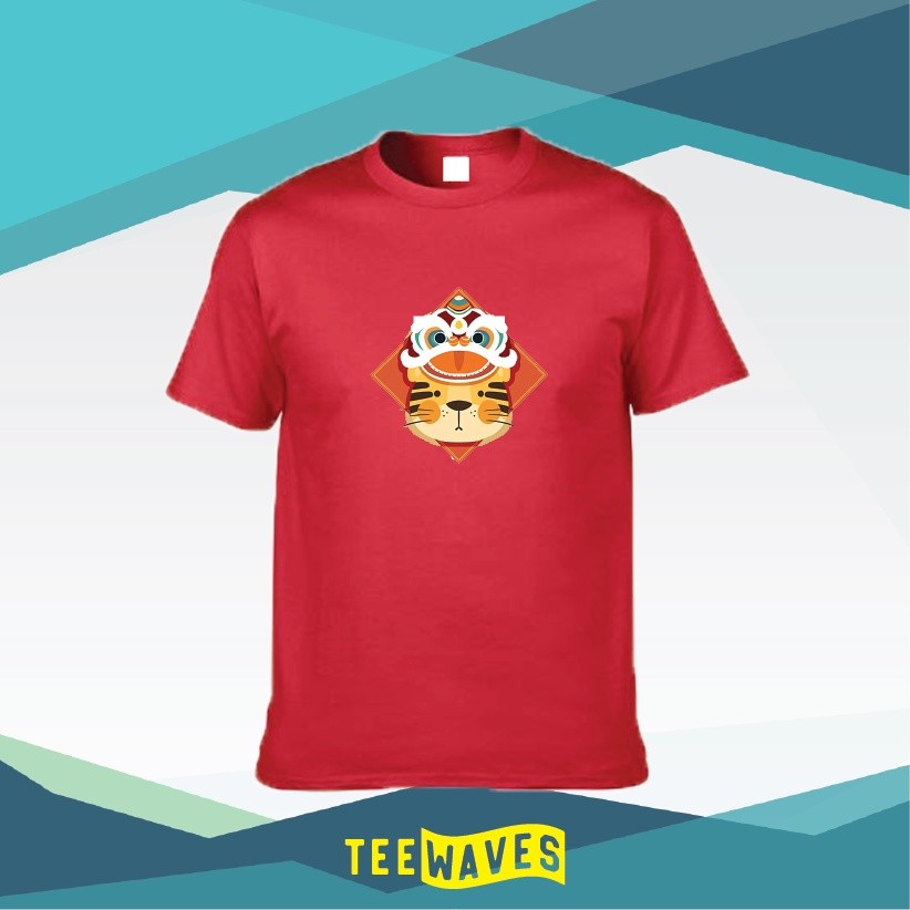 Áo Thun Năm Mới 2022 Lion Dance (Tigger), 100% Cotton