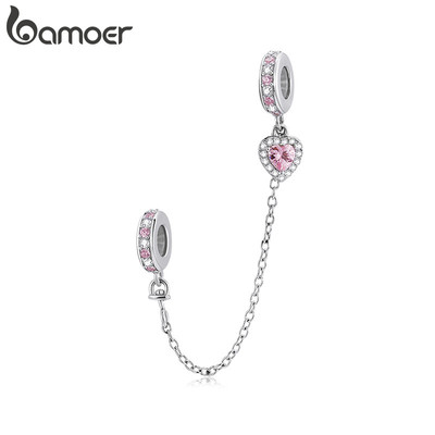 Bamoer Charms Hạt Tình Yêu Silicone - Dây Xích An Toàn, Vòng Tay Cho Nữ, Quà Tặng