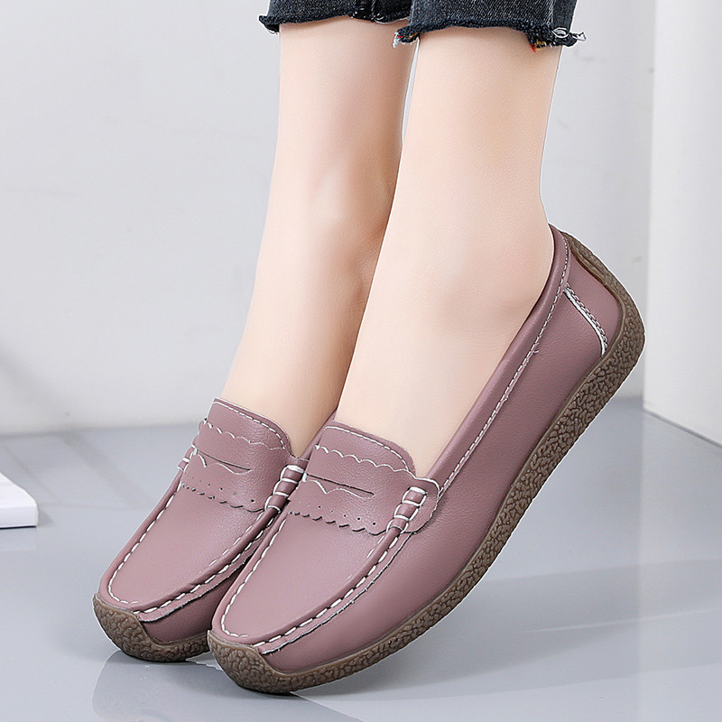 Giày Nữ Thời Trang Loafer Da Mềm Thoáng Khí Chất Lượng Cao Loafer Cổ Điển Đẹp Trai Nữ Loafer Đáy Cao