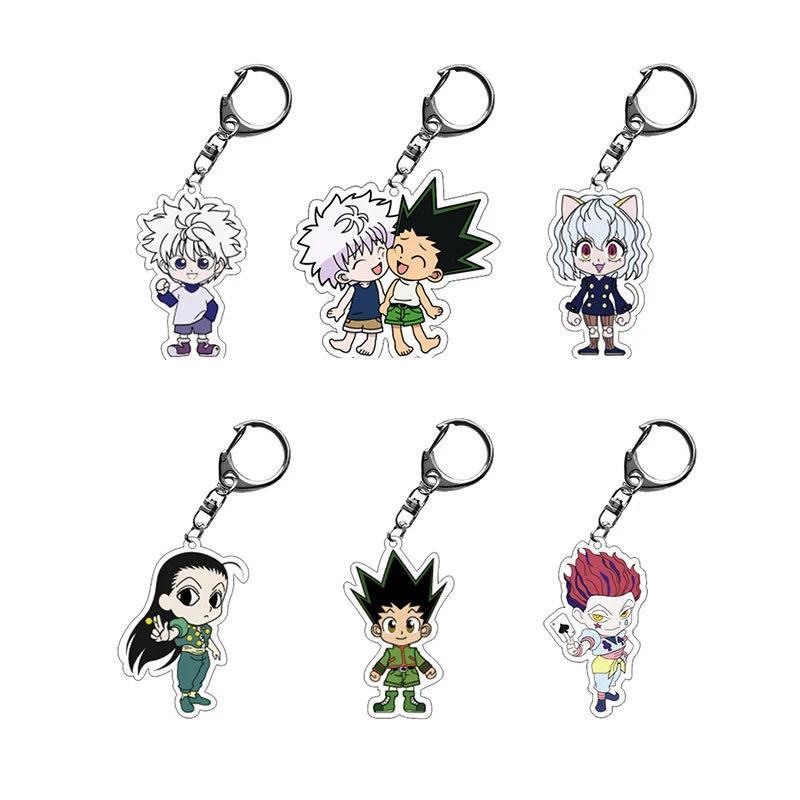 HUNTER HUNTER llavero anime Gon Freecss Killua Zoldyck Hisoka Chrollo Lucilfer Acrylic figure keycha