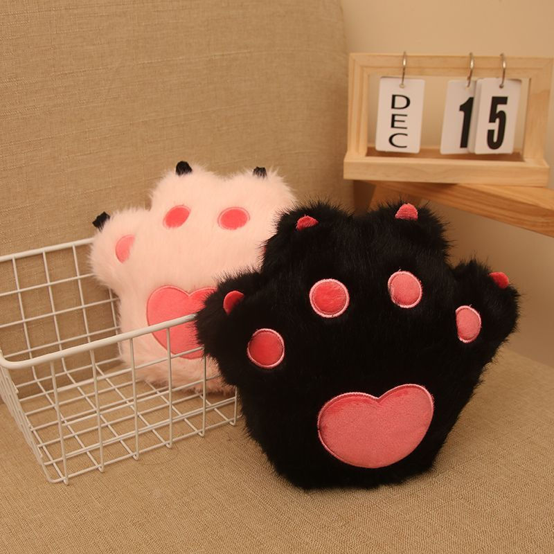 JUA 8inch Golden Mink Love Cat Paw Claw Machine Doll Pillow Plush Toy Children's Doll Gift Toy12U