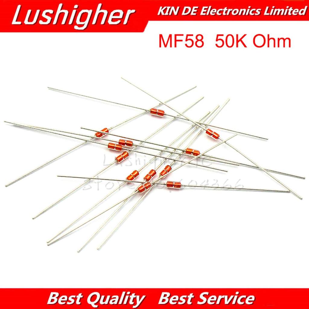 20 Chiếc 50K MF58 Điện Trở Nhiệt NTC MF58 3950 B 50K Ohm Điện Trở Nhiệt 5%