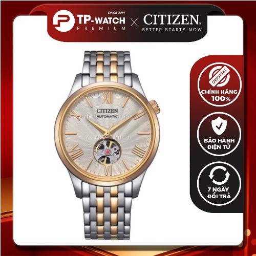 Đồng Hồ Nam Dây Thép Citizen Automatic NH9136-88A - Kính Sapphire - Size 40mm