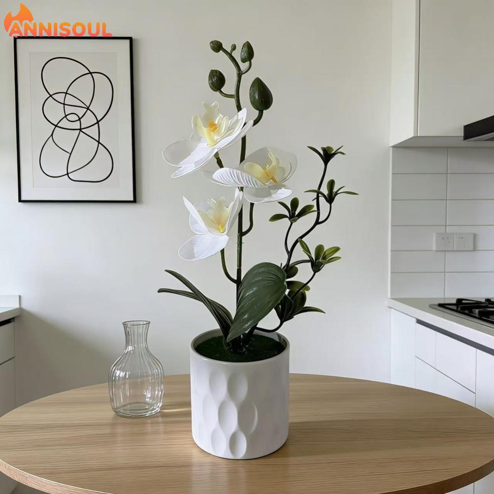 [NISO]Artificial Orchid Year-round Decor Realistic Butterfly Orchid Lifelike Petals