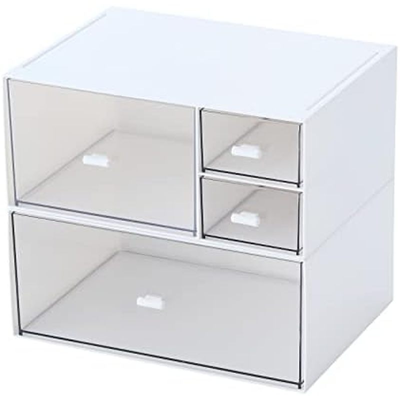 Marknor Desk Organizer with 4 Drawers, Makeup Organizer, Plastic Sundries Storage, Vanity Organizer,