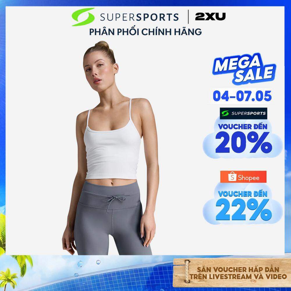 Áo Ba Lỗ Nữ 2XU Flex Crop - WR7477a-WHT/WHT
