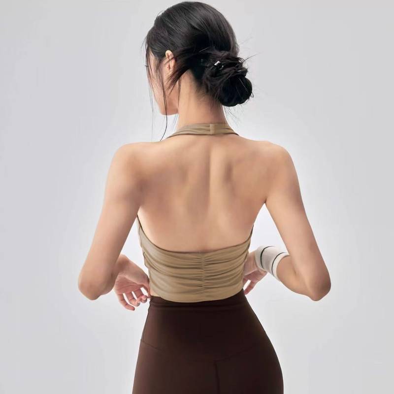 Sports Underwear Women's Fitness Halter Beauty Back Support Vest Skinny Yoga Clothes Bra Top 01kp