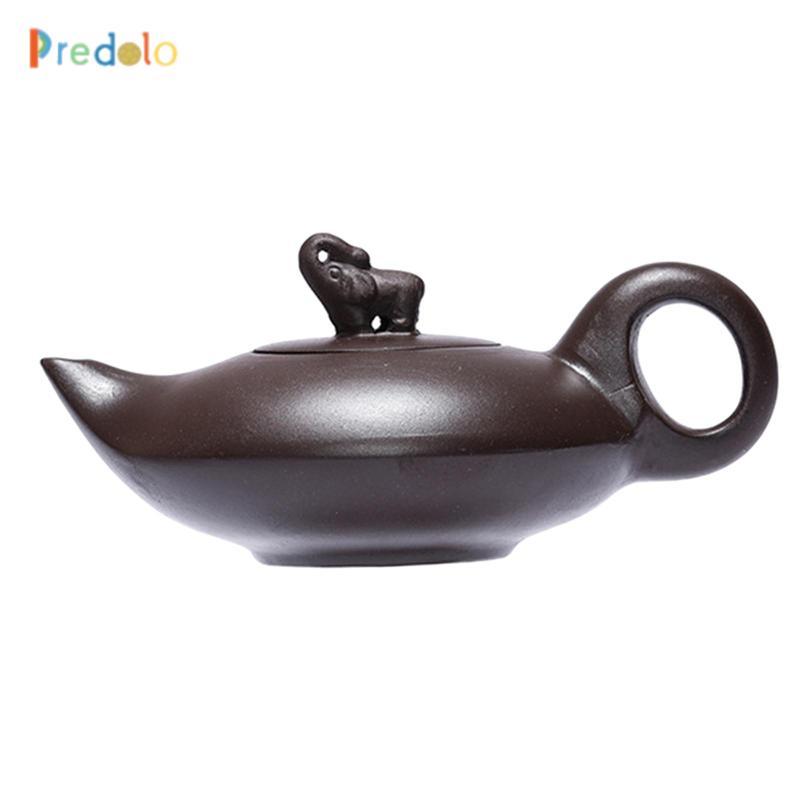 Ấm trà Zisha 170cc thiết kế voi đất sét tím thủ công, ấm trà Kung Fu Trung Quốc cho bộ trà đạo