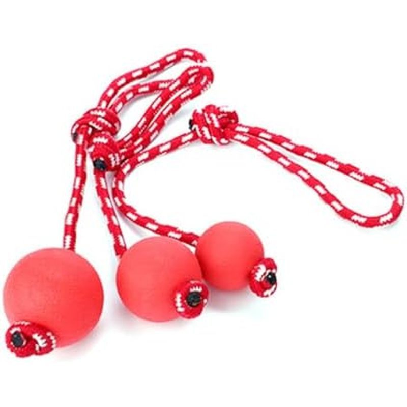 Dog Training Ball on Rope, Indoor and Outdoor Tug Toy Interactive Bite Resistant Safe Dog Rubber Bal
