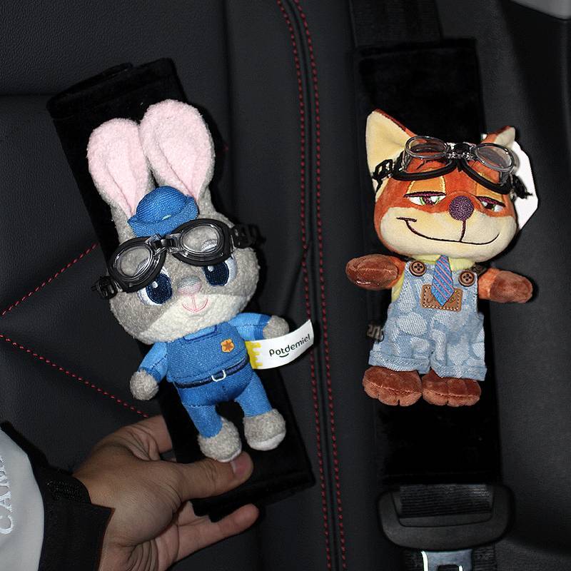 Nick Fox Zootopia Pilot Car Shoulder Sleeve Seat Belt Protective Cover New Car Gift Skix
