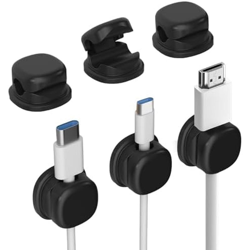 Cord Organizer Holder, 2025 New Desk Cable Management, Cable Clips Organize Phone Charging Cords Hol