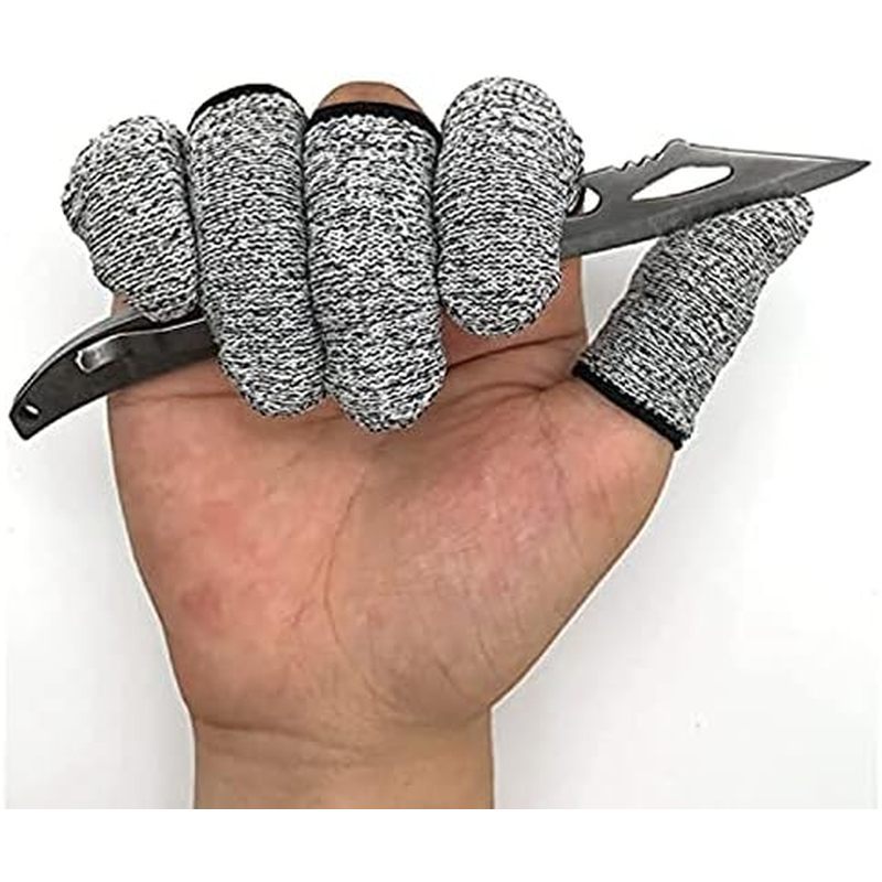 12 PCS Cut Resistant Finger Cots Protector Finger Sleeve Protectors Reusable Finger Guards Finger Co