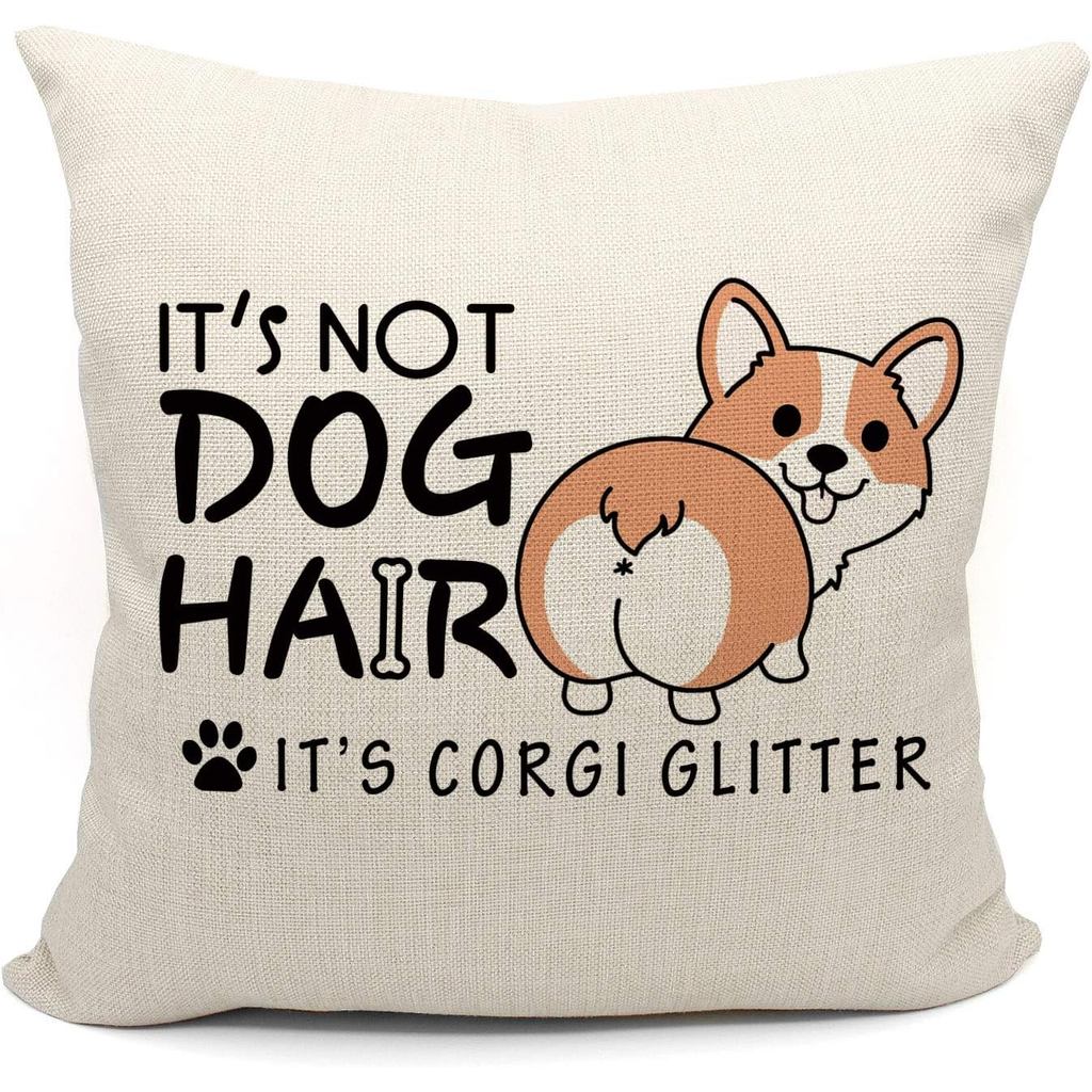 Vỏ gối Manchen-zi Corgi 18x18, Quà tặng Corgi cho những người yêu Corgi, Quà tặng Corgi, Đồ ăn Corgi