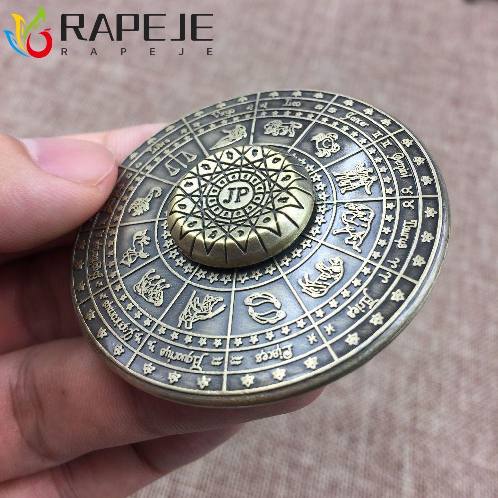 RAPEJE Astrolabe Fidget Spinner, Destiny Compass Smooth Zodiac Signs Fidget Spinner, Chòm sao thú vị
