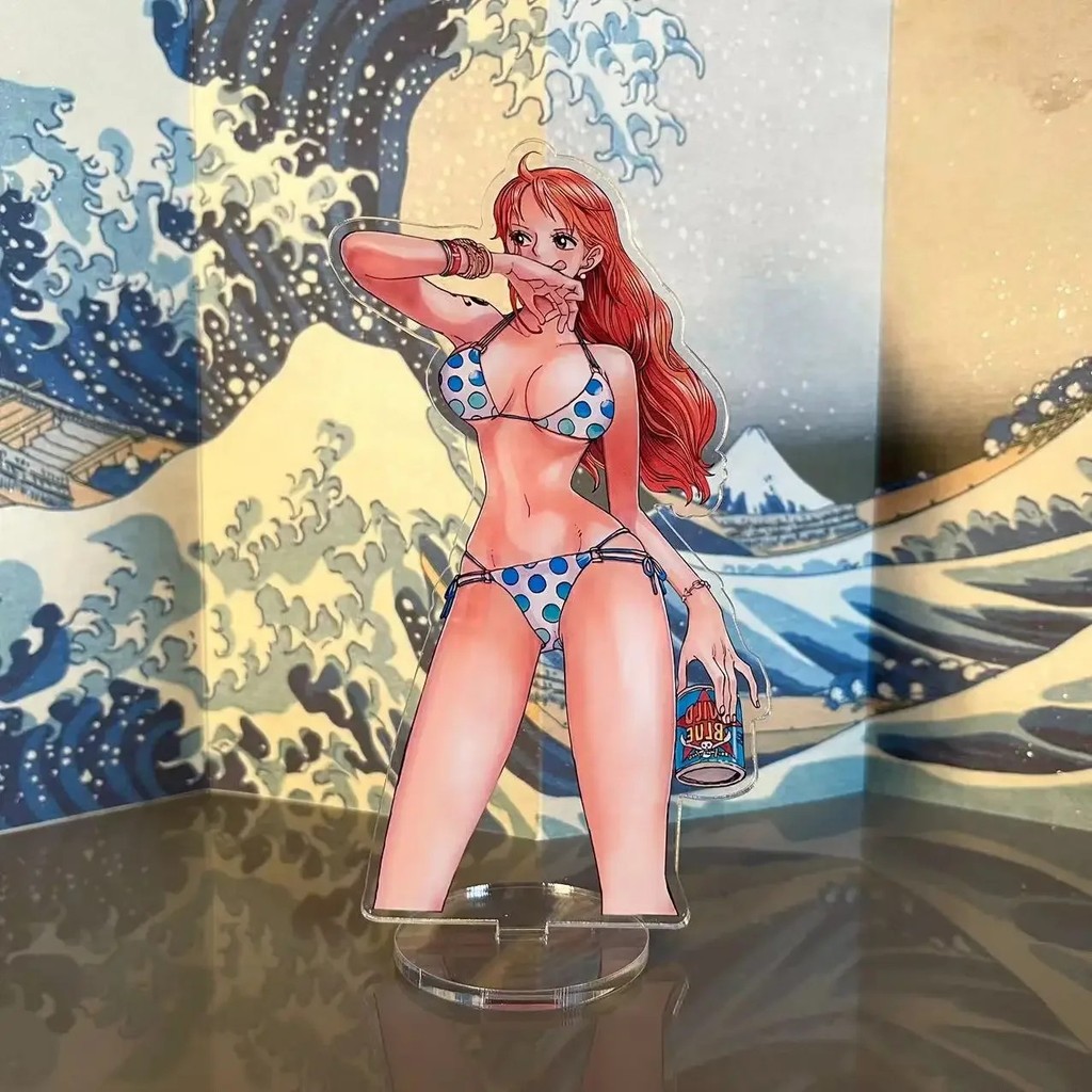 Standee One Piece mô hình mica Nami Robin Perona Vivi phiên bản Bikini Swimsuit trang trí bàn học de