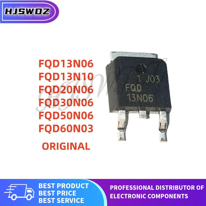 10 CÁI FQD30N06 FQD50N06 FQD20N06 FQD13N10 FQD60N03 FQD13N06 TO-252 MOS Transistor mos chip ic JWKI