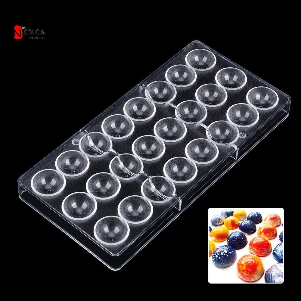 NEWEARTH LIMIT Baking Tool Clear 24 Half Ball Polycarbonate Fondant Candy Maker