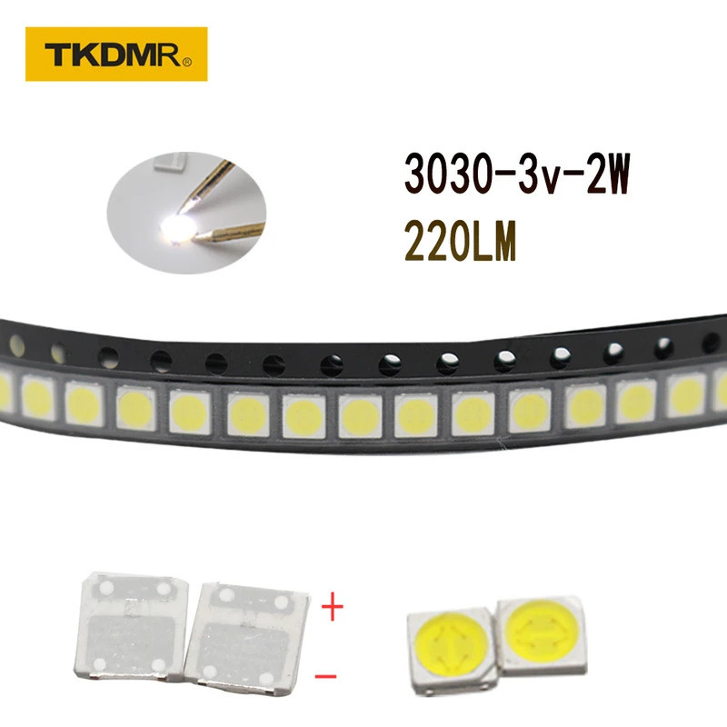 TKDMR 100 / 50 Chiếc Đèn Nền LED Công Suất Cao LED 2W 3030 3V Trắng Mát 220LM PT30W45 V1 Ứng Dụng TV