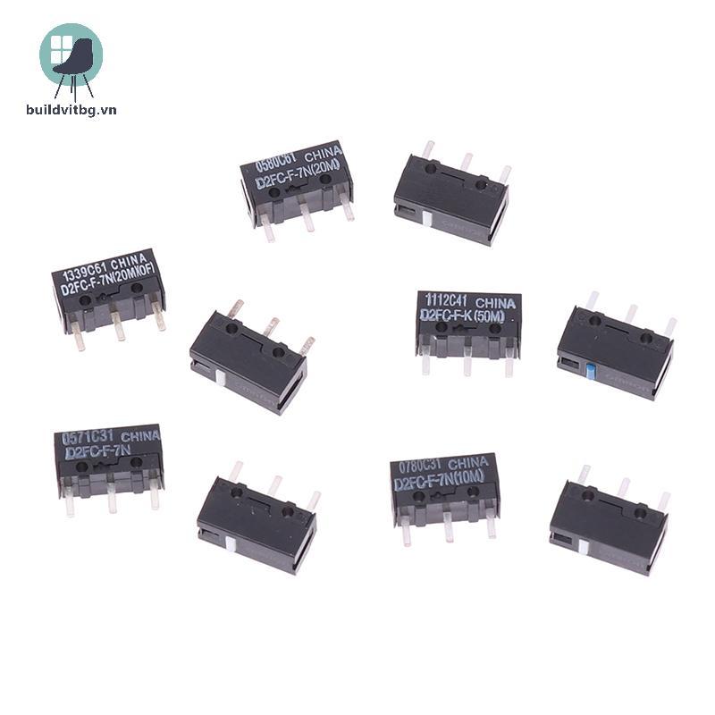 Buildvitbg 2 Chuột Micro Switch D2FC-F-7N 10M 20M D2FC-F-K (50M) -RZ D2F D2F-01 D2F-01F D2F-L D2F-01