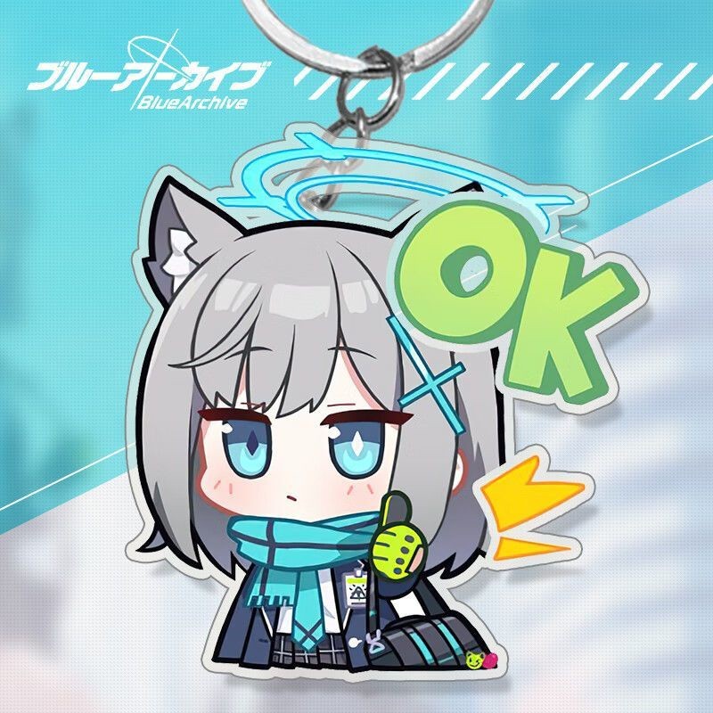 Blue Archive Anime Keychain Man Creative Chain for Pants Serika Women Key Chain Couples Pendant High