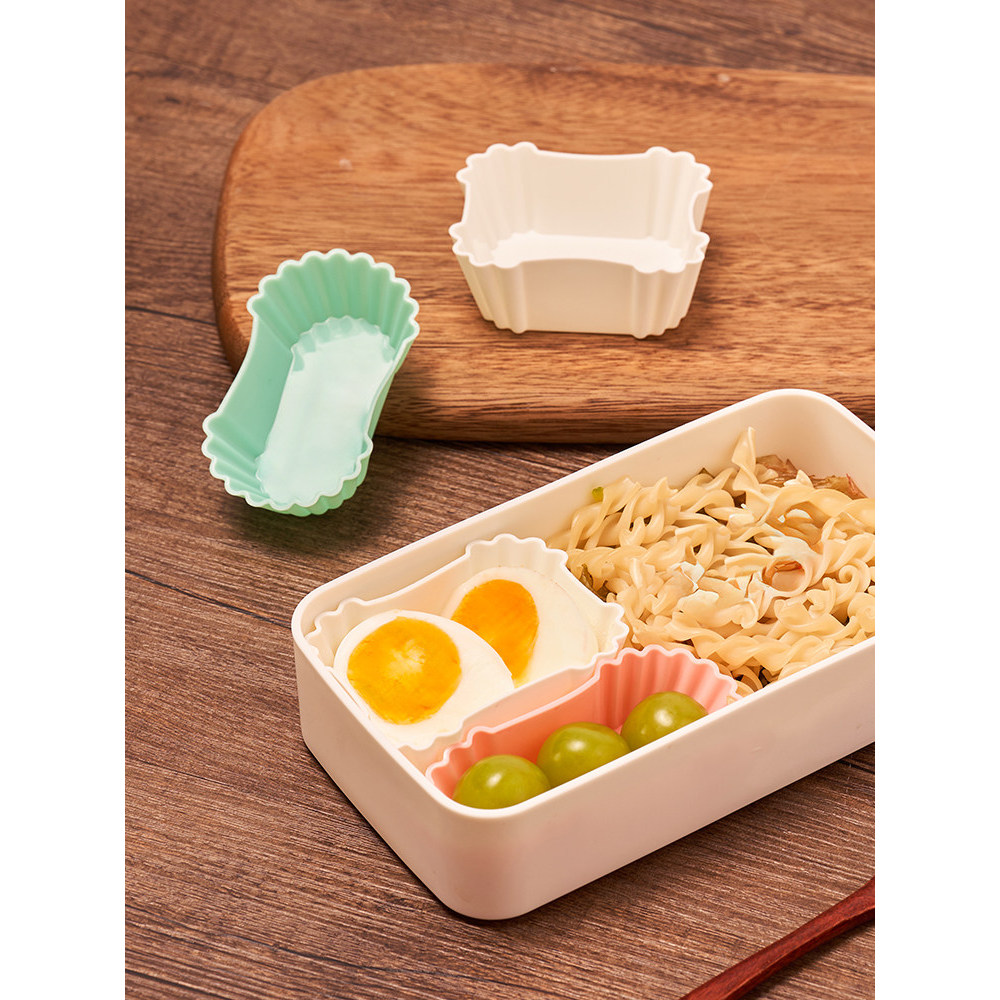 6134.Phong Cách Nhật Bản Bento Tách Thực Phẩm Silicon Tự Động Hộp Cơm Trưa Tách Bento Hộp Đựng Bên T