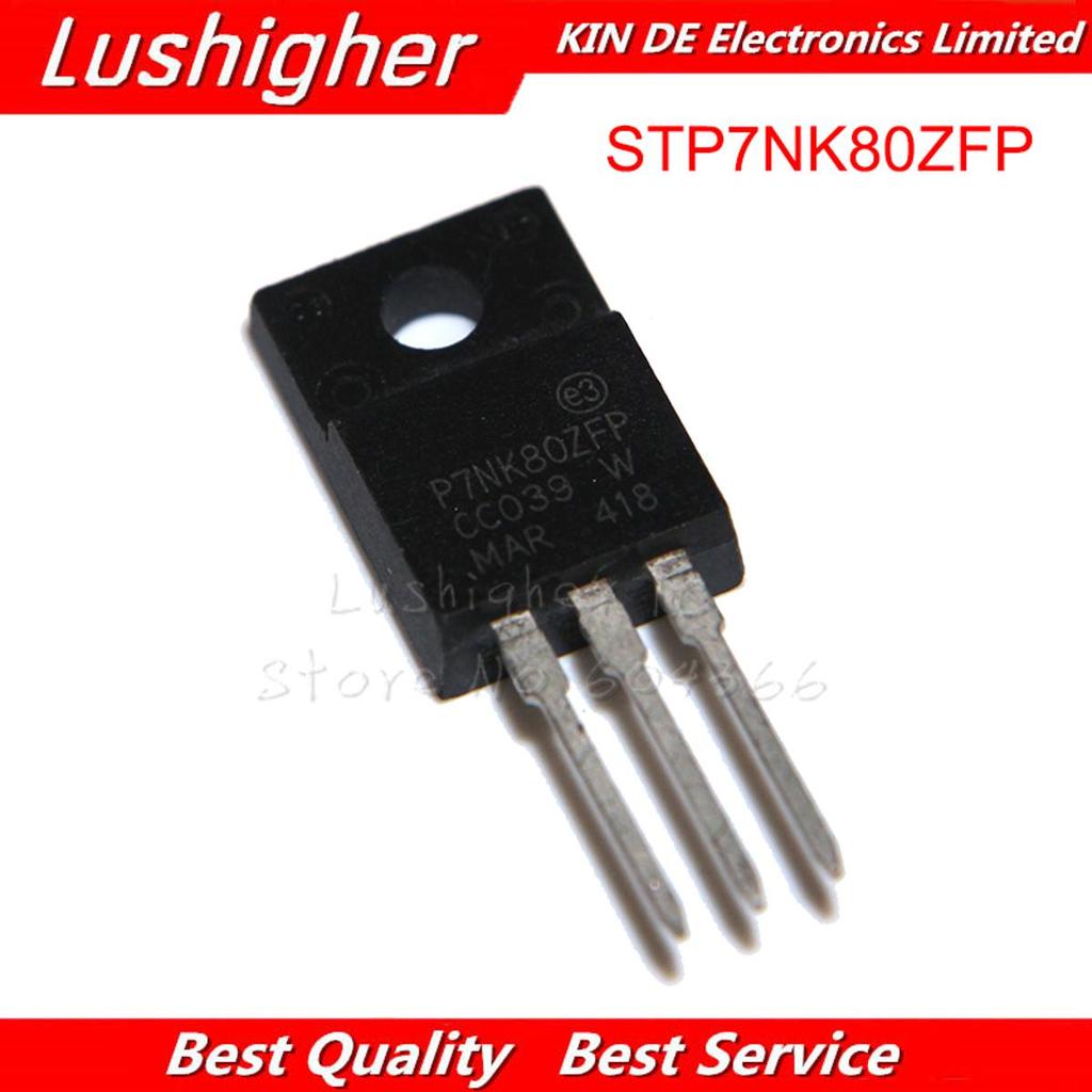 10 Chiếc STP7NK80ZFP TO-220F P7NK80ZFP TO-220 STP7NK80 7A 800V 7NK80 TO-220F Mới Chính Hãng