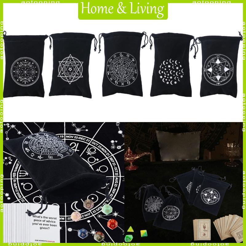 AOTO Túi Thời Trang Dây Rút Tarot Runes Túi Đựng Thẻ Dây Rút Túi Cho Giáng Sinh Trang Sức Đồng Hồ Nh