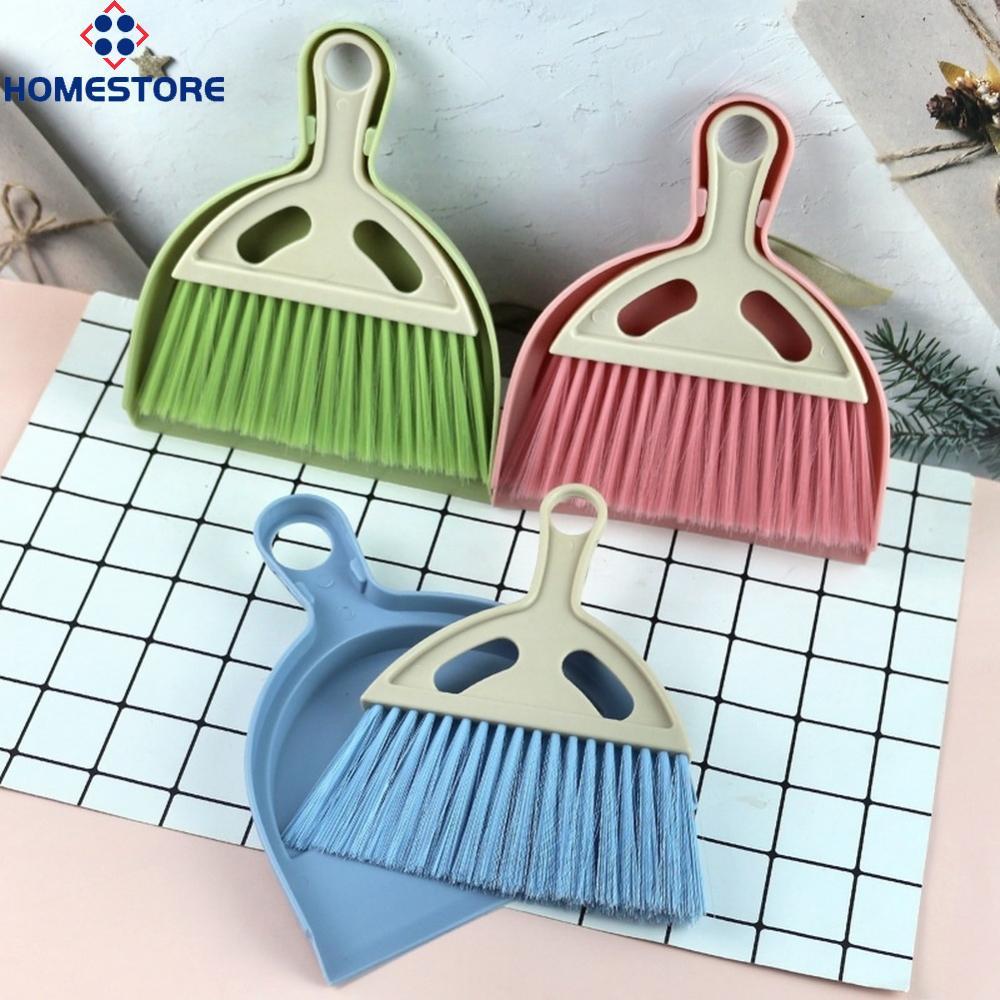[Homestore]Soft Bristle Desktop Broom and Dustpan Set for Efficient For Home Office Cleanup