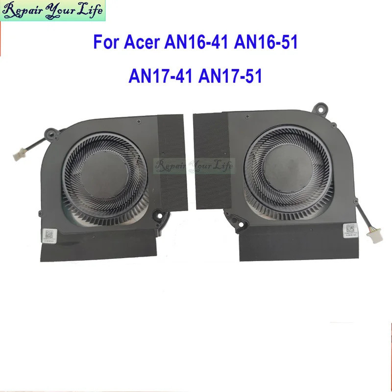 FZLaptop CPU GPU Quạt Dành Cho Acer Nitro 16 AN16-41 AN16-51 AN17-41 AN17-42 AN17-51 71ER 2023 Máy T