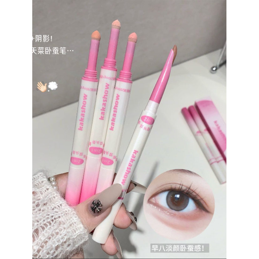 Xác thực kakashow kakashow Bút kẻ mắt nằm hai đầu Mẹ Bút kẻ mắt Hai trong một Bóng tự nhiên Làm sáng