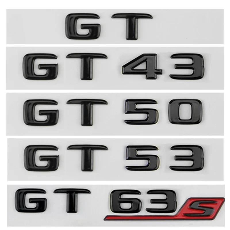 Chrome Bóng Đen ABS Xe Phía Sau Thân Chữ Huy Hiệu Logo Biểu Tượng Cho Xe Mercedes GT43 GT50 GT53 GT6