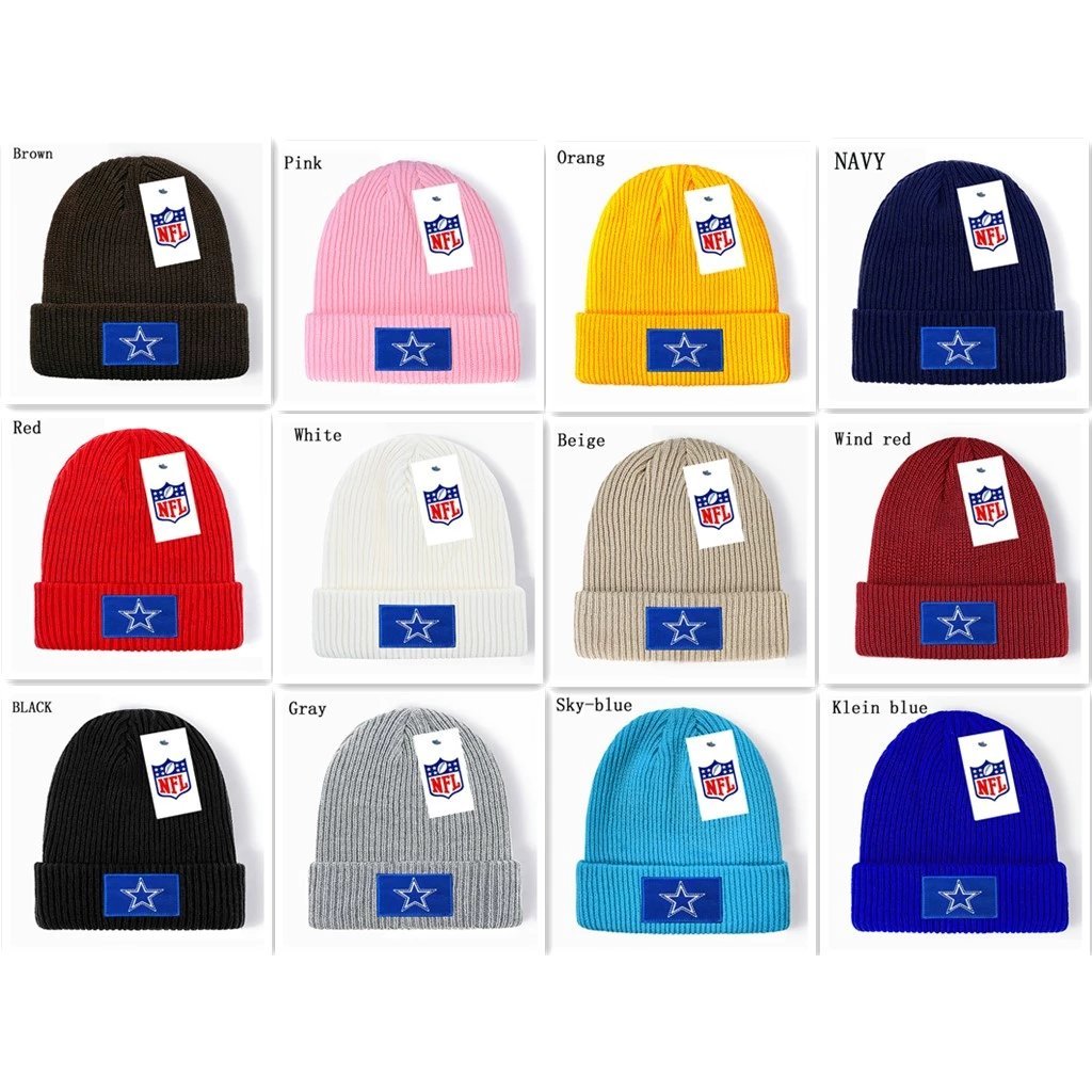 Dallas Cowboys Beanie Cowboys Phong Cách Mới Len Mũ Nam Nữ Thu Đông Mũ Ấm Áp Tất Cả Trận Đấu Mũ Dệt 
