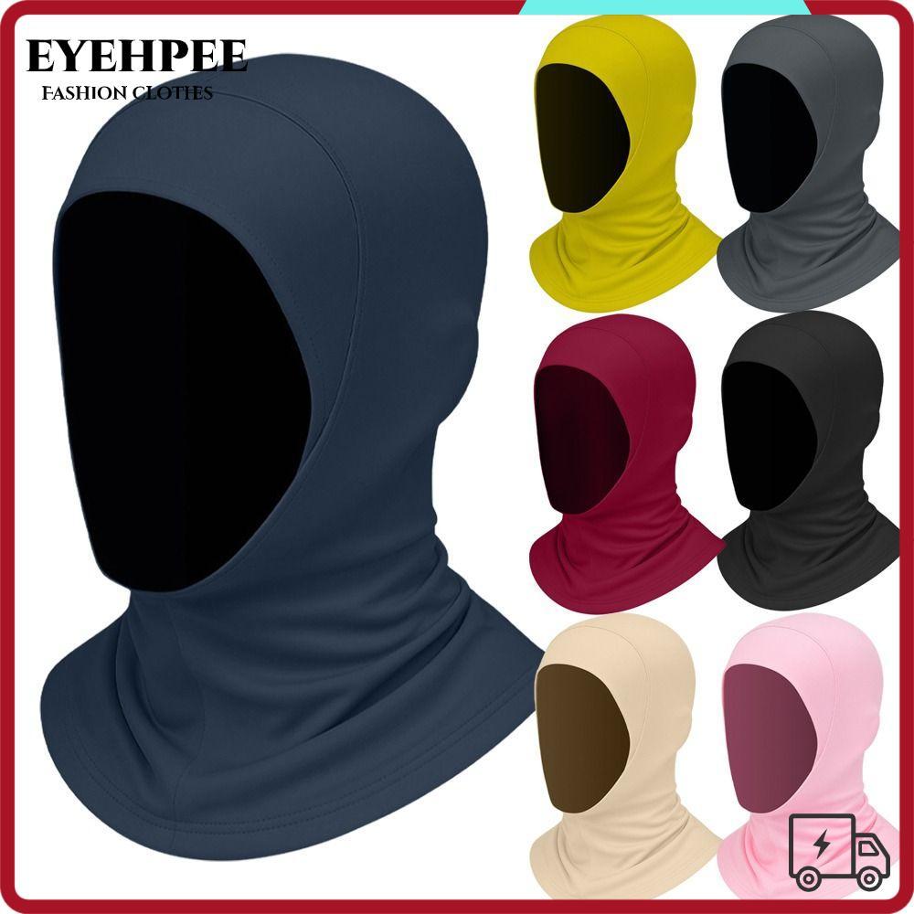 EYEHPEE Hijab tức thì, Khăn Hijab nữ nhẹ bằng lụa băng, Bảo vệ cổ thanh lịch Spandex Chống nắng Cầu 