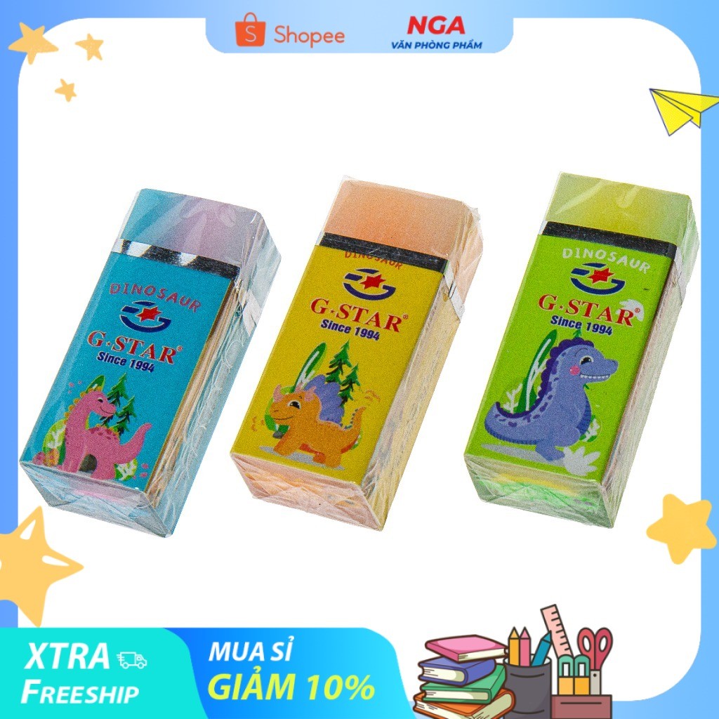 [MUA SỈ GIẢM 10%] Gôm tẩy xóa bút chì G-Star E-008 (1 Cục)