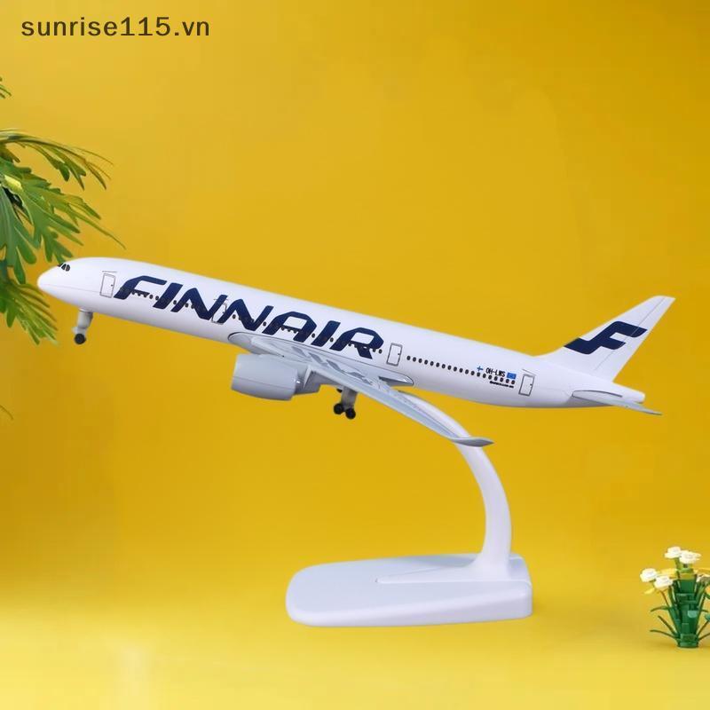 SRVN 1 Bộ Máy Bay Diecast Kim Loại Hợp Kim Có Bánh Xe 20CM A350 Finnair Bộ Máy Bay Airbus 350 Phần L