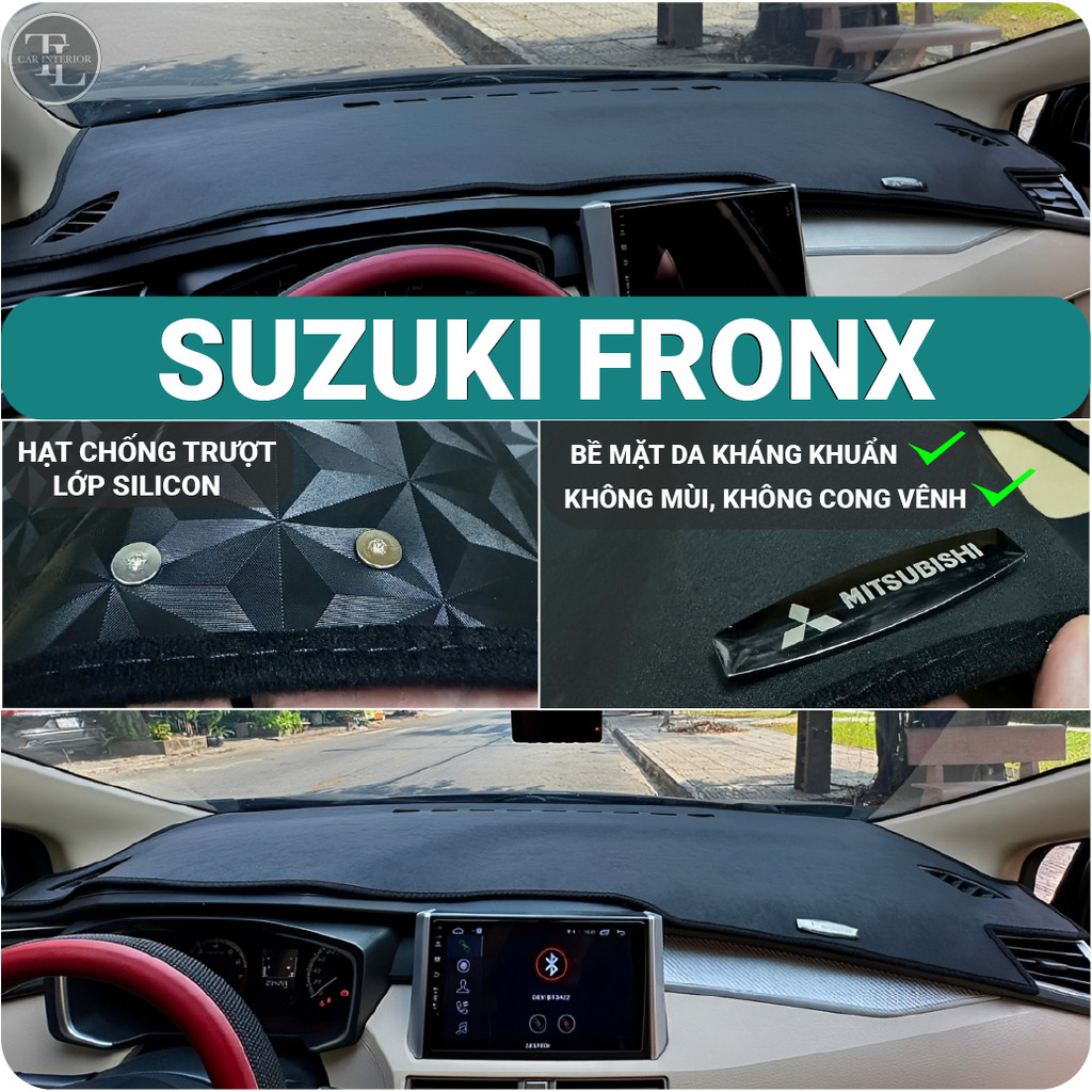 Thảm taplo da ALCANTARA SUZUKI FRONX chuẩn form, không mùi, bảo hành 2 năm, TL Auto