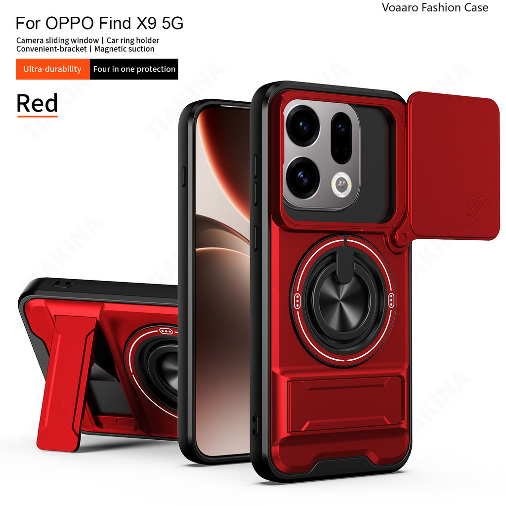 Xoay Ống Kính Trượt Funda Cho OPPO Find X9 5G Ốp Lưng Từ Tính Giá Đỡ Nhẫn Dành Cho OPPO Find X9 Ốp Lưng Chân Đế Có Thể Lạnh Áo Giáp Capa | BigBuy360 - bigbuy360.vn