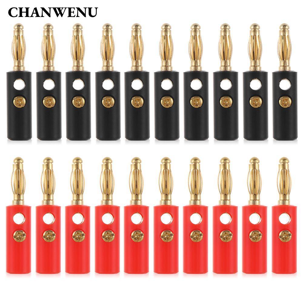 CHANWENU Banana Plugs Bộ chuyển đổi vít 4mm Jack âm thanh