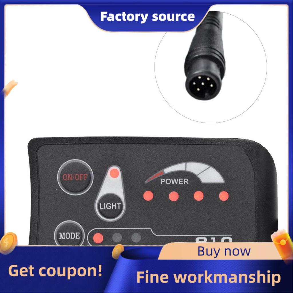 6PIN S810 Đồng hồ đo xe đạp điện Màn hình LED IP65 36V UART cho xe đạp điện Đồng hồ đo xe đạp điện (