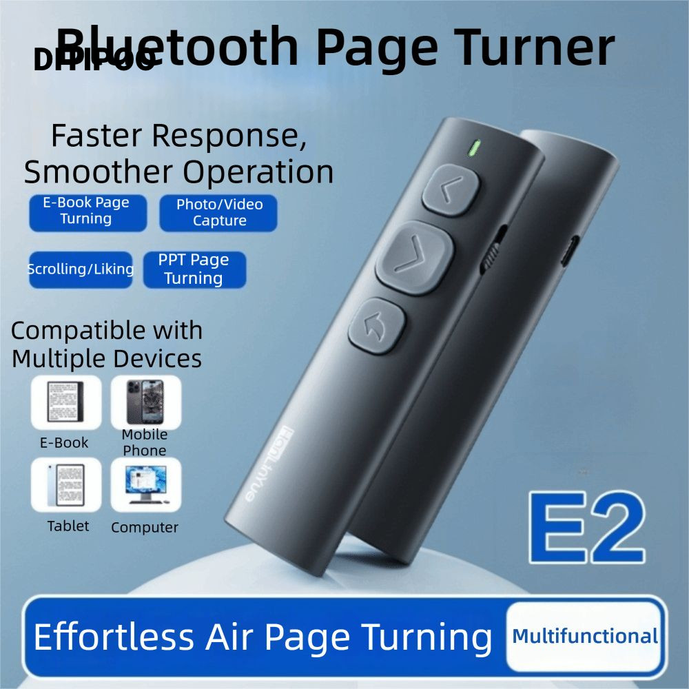DITIPOO BT Page Turner, PPT Page Turning Bluetooth 5.4 Đầu đọc sách điện tử, Chụp ảnh và quay Video 