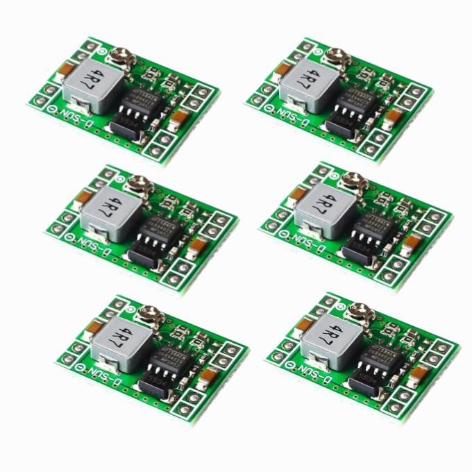 6 Bộ Chuyển Đổi MP1584EN Buck, QEBIDUM MP1584 Mini DC-DC Giảm Điện Áp Nguồn Điện Bước Xuống Bảng Mô 
