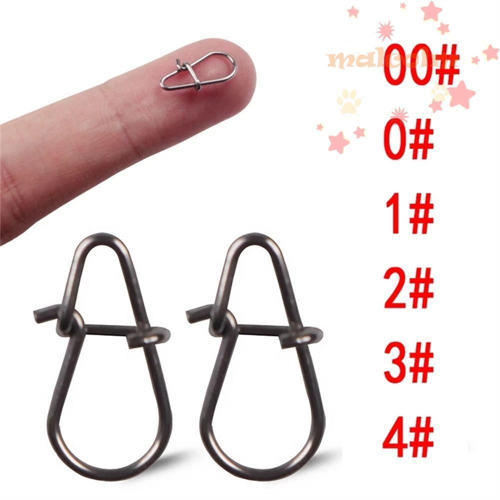 MALCOLM Mồi Câu Cá Kết Nối Dụng Cụ Cá Phụ Kiện Khóa Snap Kết Nối 100 Chiếc Câu Cá An Toàn Câu Cá Móc