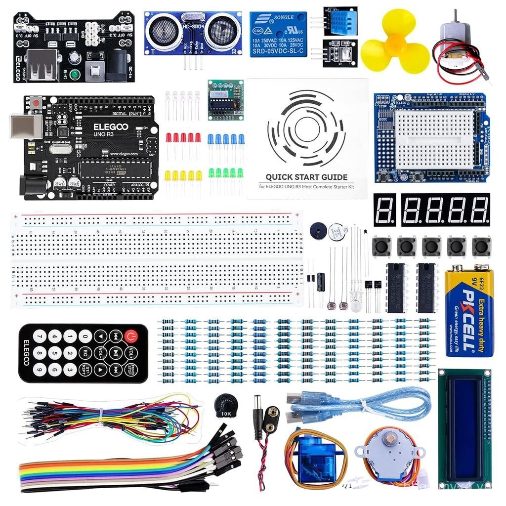 ELEGOO UNO Project Super Starter Kit với hướng dẫn và bảng UNO R3 Tương thích với Arduino IDE OPUF