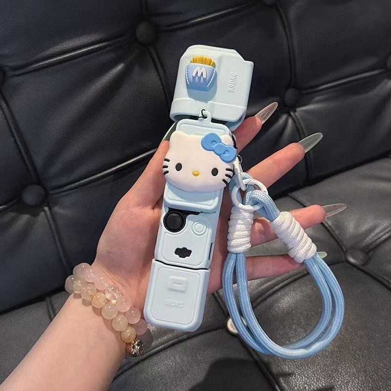 DJI poket3 Bảo Vệ Silicon Cao Su Mềm Đầu Bỏ Túi Thể Thao Phụ Kiện Camera Bảo Vệ Mèo Xanh 26.5.8