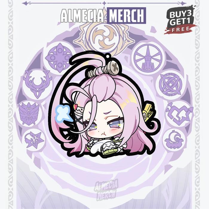 Gantungan Kunci Genshin Impact Emoji Nod Krai - Acrylic Keychain Nod Krai Columbina Lauma Nefer Flin