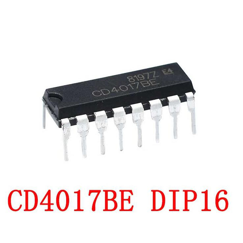 10 Chiếc CD4017BE DIP16 CD4017 CD4017B DIP-16 HEF4017BP TC4017BP CD4017CN HD14017BP 4017 Chip IC Mới