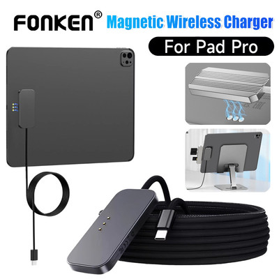 Cáp sạc không dây từ tính Fonken PD35W cho Pad Pro 11 "13" M4 / M5 2024-2025 Dây chuyển đổi sạc USB-C